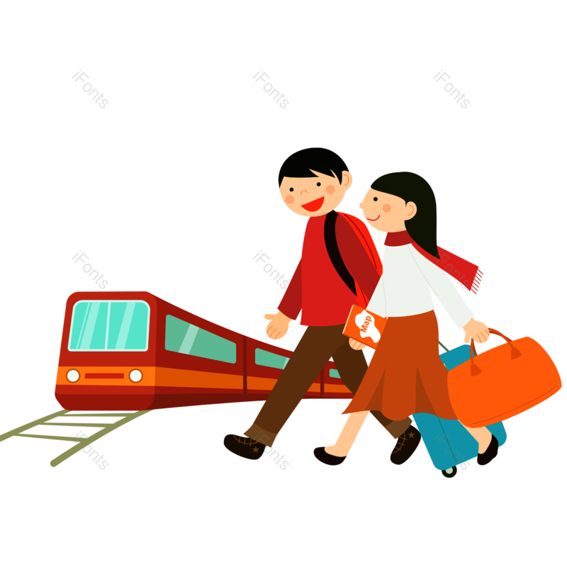 春节图片,高铁元素,PNG,免抠素材